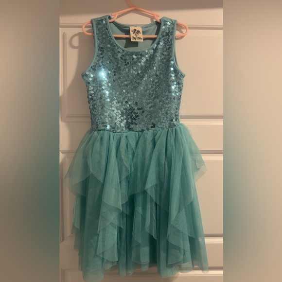 Lily Bleu Other - Lily Bleu Aqua Sequin Dress
